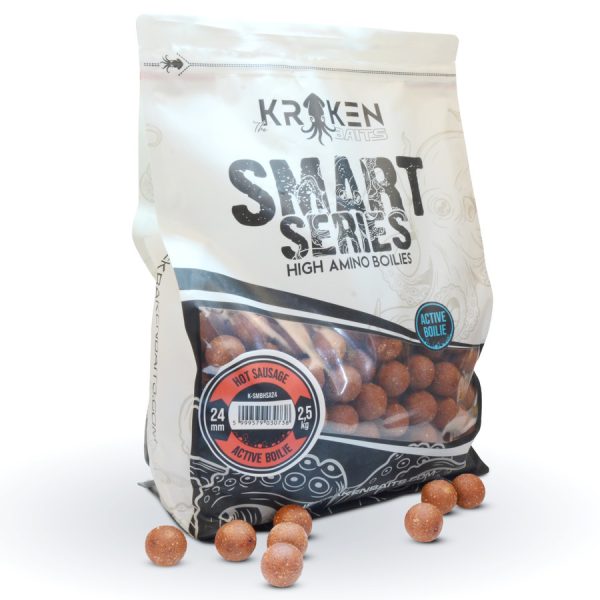 The Kraken Baits Smart Serie Hot Sausage Active 24mm Boilie 2,5kg