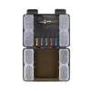 Korum Slim Blox Angelbox mit 5 Ködernadeln und Schere