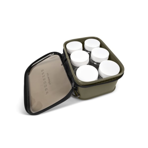 Korum Progress EVA Hakenködertasche mit 6 Behältern