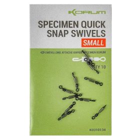 Korum Specimen Quick Snap Swivels Small Wirbel