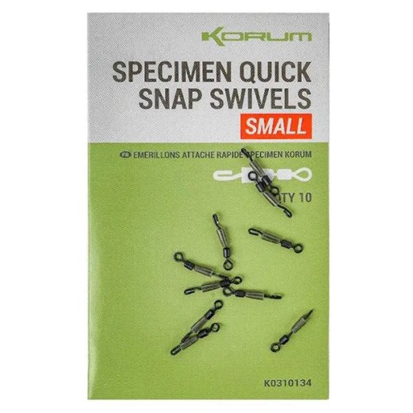 Korum Specimen Quick Snap Swivels Small Wirbel