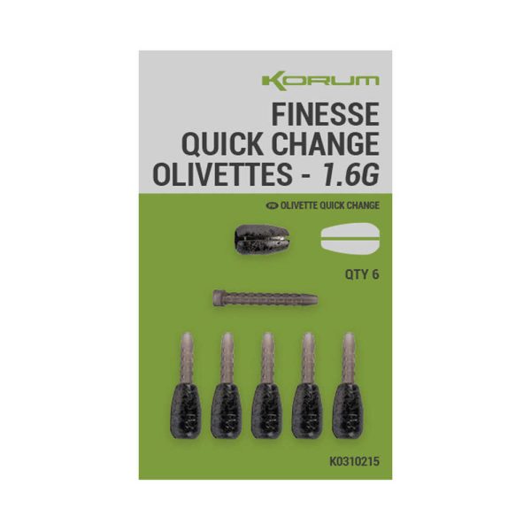 Korum Finesse Quick Change Olivettes Schnellwechsel-Schwimmergewicht 1,6g