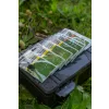 Korum Quickstop Hook Hairs 12 mit Öhr, mit Widerhaken, Monofil vorgebundene Haken 4 Stk.