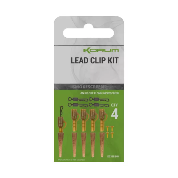Korum Smokescreen Lead Clip Kit 4 Stück