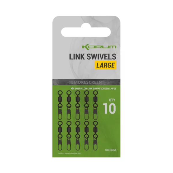 Korum Smokescreen Link Swivels Large Wirbel 10 Stk.