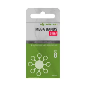 Korum Smokescreen Mega Bands 6mm Pelletringe 8 Stück