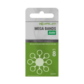 Korum Smokescreen Mega Bands 8mm Pelletringe 8 Stück