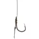 Korum Power Braid Spiked Method Hair Rigs 8 Schlaufen, Geflochtene Vorgebundene Haken mit Ködernadel 8Stk