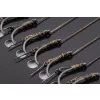 Korum Power Braid Spiked Method Hair Rigs 10 Ösen, Widerhaken Geflochtene Vorfachhaken mit Ködernadel 8Stk