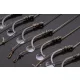Korum Power Braid Method Hair Rigs 8 Ösen-, Hair Rig Geflochtene Vorgebundene Haken 8Stk