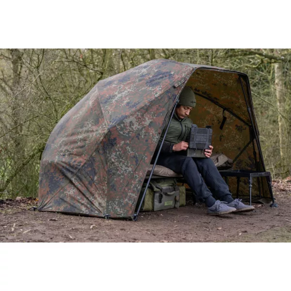 Korum Supa Lite Overnight Brolly Shelter Halb-Zelt 160x240x125cm