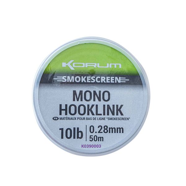 Korum Smokescreen Mono Hooklink 0,28mm Monofil Vorfachschnur 50m