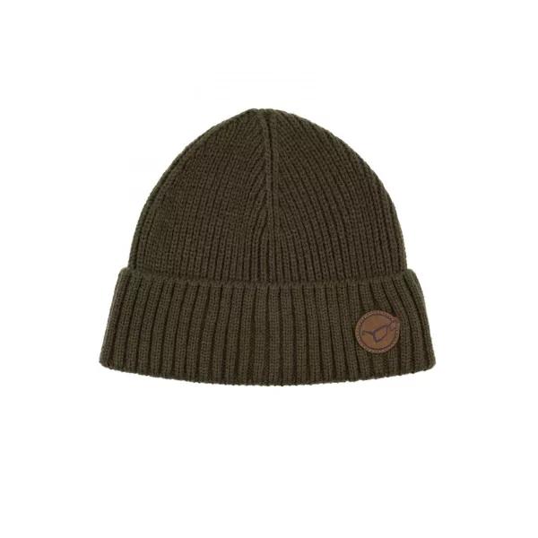 Korda Trawler Beanie Dunkelolivfarbene Strickmütze