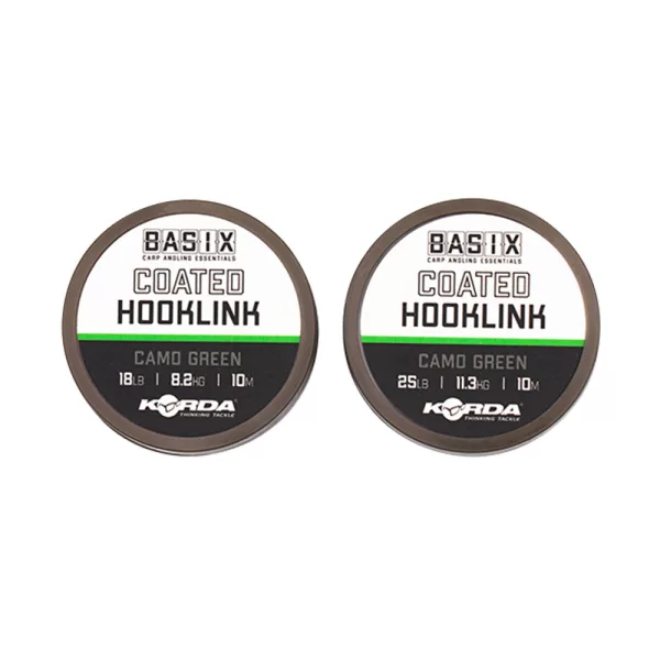 Korda Basix Coated Hooklink Beschichtetes Vorfach 25lb 10m
