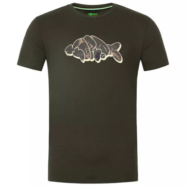 Korda Gemustertes Dark Olive T-Shirt 2XL