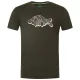 Korda Gemustertes Dark Olive T-Shirt 2XL