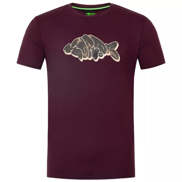 Korda Gemustertes Burgundy T-Shirt 2XL