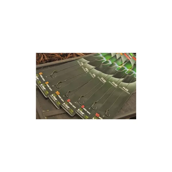 Korda N-Trap DF Rig Size 4 Wide Gape B 30lb - vorgebundenes Karpfen-Haken-Vorfach