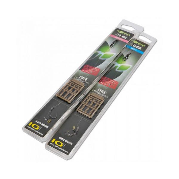 Korda IQ D Rig Größe 4 B Kurv 15lb - vorgebundenes Boilihaken-Vorfach