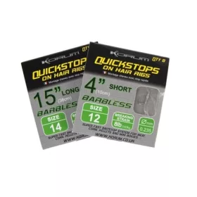   Korum Hair Rigs With Quickstops 15 Größe 16 Monofil vorgebundene Haken
