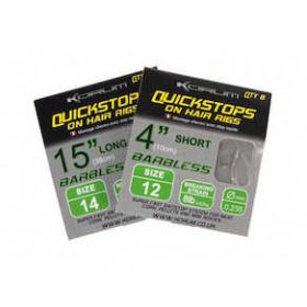   Korum Hair Rigs With Quickstops 4 Größe 10 Monofil vorgebundene Haken