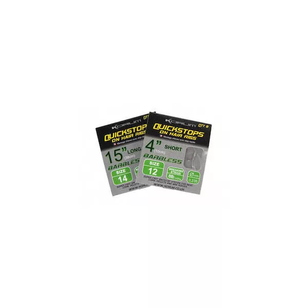 Korum Hair Rigs With Quickstops 4 Größe 16 Monofil vorgebundene Haken