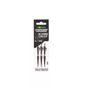   Korda Kable Leadcore Leader Hybrid Lead Clip QC Swivel Weed Bojlis Rig 50cm 3 Stk.