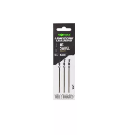   Korda Kable Leadcore Leader QC Swivel Gravel Bojlis Rig 50cm 3 Stk.