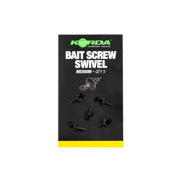 Korda Micro Ring Swivel Bait Screw Medium (5 Stk)