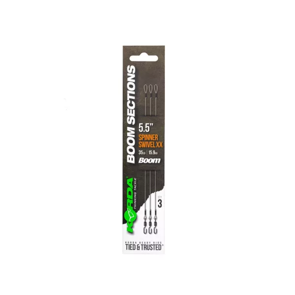 Korda Booms Spinner Swivel XX Rig 14cm 3 Stück