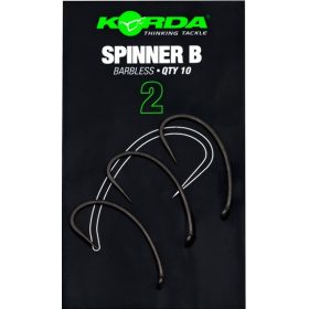   Korda Spinner B Hook 2 Öhrhaken, Widerhakenloser Boilie-Haken 10 Stk.