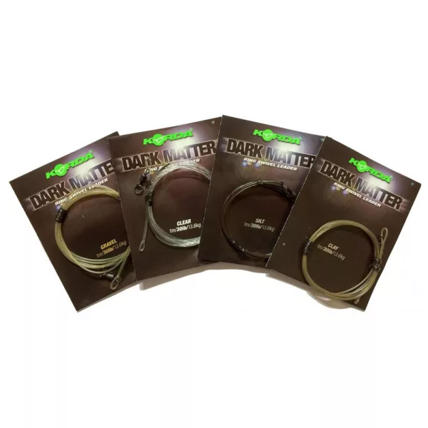 Korda Dark Matter Leader Ring Swivel 40lb Clear Vorgebundenes Karpfen-Rig