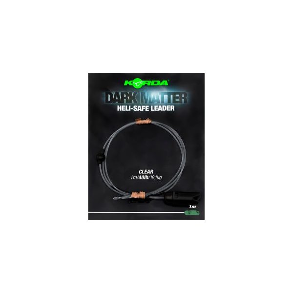 Korda - Dark Matter Leader Heli Safe Gravel 40lb 1m kiesfarbenes Helicopter-Rig Vorfach