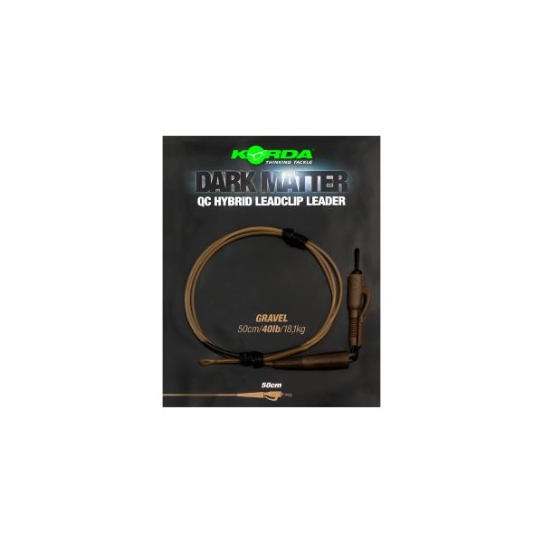 Korda - Dark Matter Leader 50 cm QC Hybrid Clip Weed Vorfach mit Schnellkupplung, grasfarben