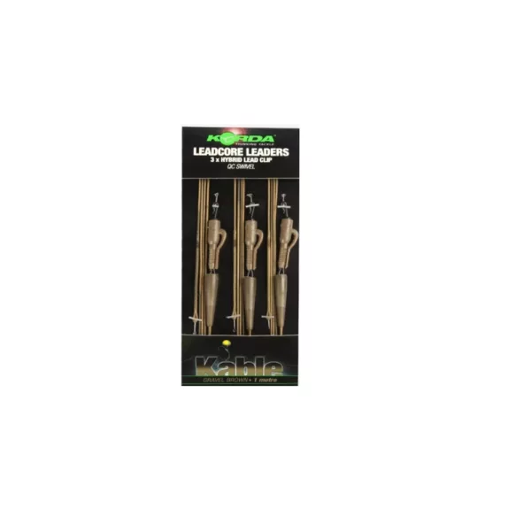 Korda Leadcore Leader Hybrid Lead Clip QC Swivel Gravel Vorgebundene Boilie-Montage