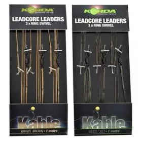   Korda Leadcore Leader Ring Swivel Gravel, 3 Stück pro Packung