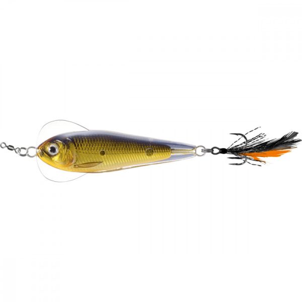 Livetarget Flutter Shad Jigging Löffel Gold/Schwarz 11gr 5cm Taumelnder Blinker