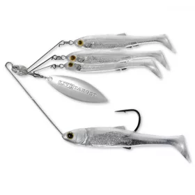   Livetarget Minnow Spinner Rig Perlweiß/Silber Klein 11gr Spinnerbait