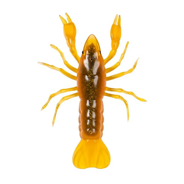 Livetarget Crawfish Un-Rigged Orange-Green 9,7cm Sinking Plastikkrebs 4 Stk.