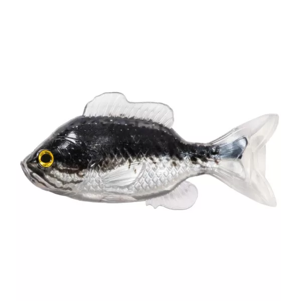 Livetarget Sunfish Unrigged Schwarz-Silber 8,5cm Gummi-Sonnenbarsch 4 Stk.