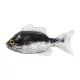 Livetarget Sunfish Unrigged Schwarz-Silber 8,5cm Gummi-Sonnenbarsch 4 Stk.
