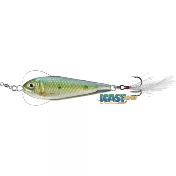 Livetarget Flutter Shad Jigging Spoon Gold-Grün 7cm 28gr Taumelnder Blinker