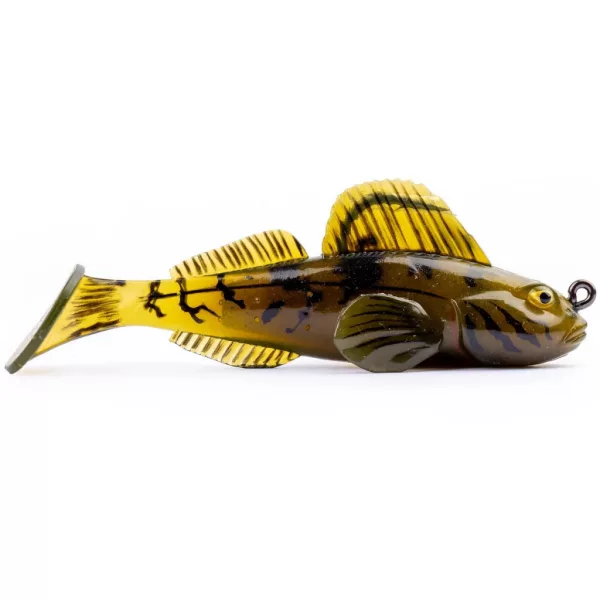 Livetarget Goby Paddletail Rigged Brown-Black 7,1cm 10gr Sinkender Gummifisch