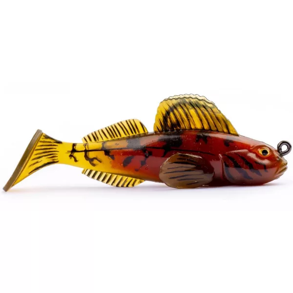Livetarget Goby Paddletail Rigged Green-Red 7,1cm 10gr Sinkender Gummifisch