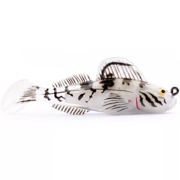 Livetarget Goby Paddletail Rigged White-Albino 7,1cm 10gr Sinkender Gummifisch