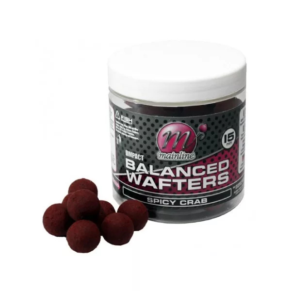 Mainline High Impact Balanced Wafter Spicy Crab - 15mm - Wafters Boilie