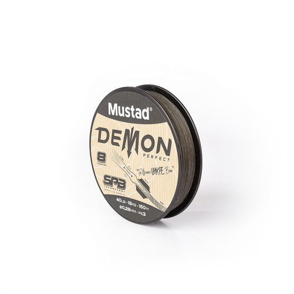 Mustad Demon Perfect Braid Gator Green 0,28mm 150m Geflochtene Hauptschnur