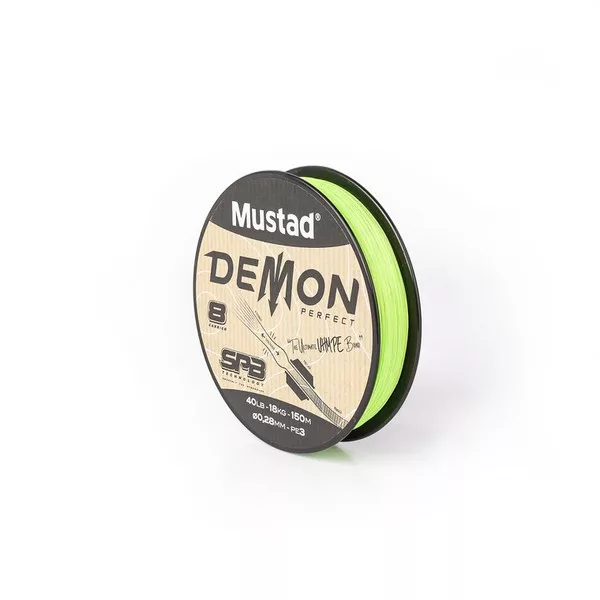 Mustad Demon Perfect Braid Chartreuse 0,30mm 150m Geflochtene Hauptschnur