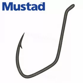   Mustad Ultra Np Single Catfish Black Nickel 3/0 7 Stk. Öhr-Haken, mit Widerhaken für Welse