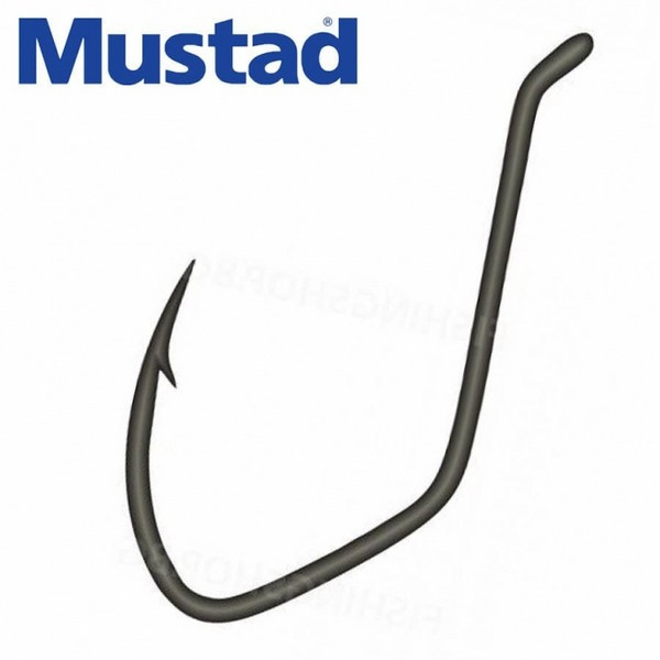 Mustad Ultra Np Single Catfish Black Nickel 4/0 5 Stk. Öhr-Haken, mit Widerhaken für Welse